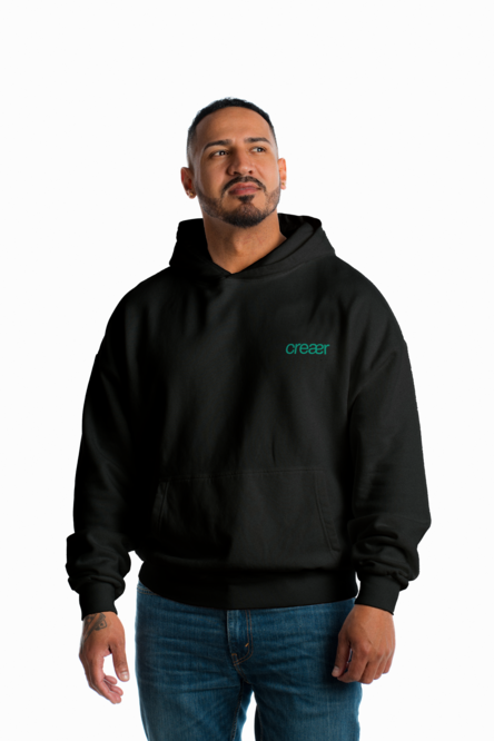 Hoodie Basic Green Logo - Imagen 2